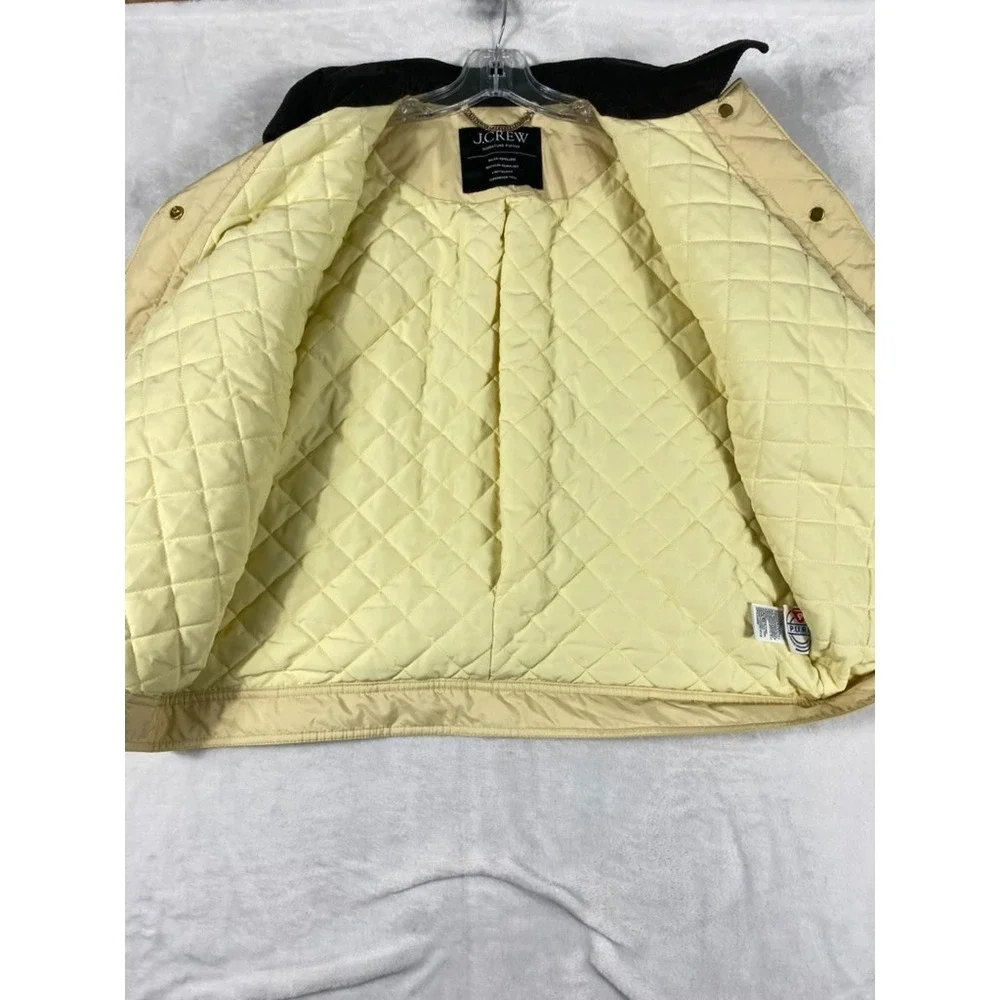 J.Crew Puffer Trucker Jacket Barn Coat L/XL Cropped Preppy CHECK SIZE